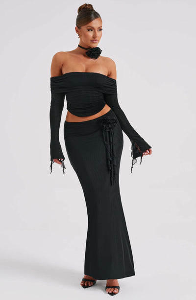 Deema Maxi Skirt - Black Skirt Babyboo Fashion Premium Exclusive Design