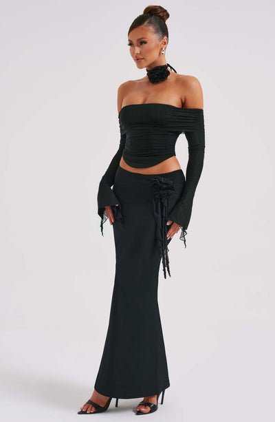 Deema Maxi Skirt - Black Skirt Babyboo Fashion Premium Exclusive Design