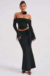 Deema Maxi Skirt - Black Skirt Babyboo Fashion Premium Exclusive Design