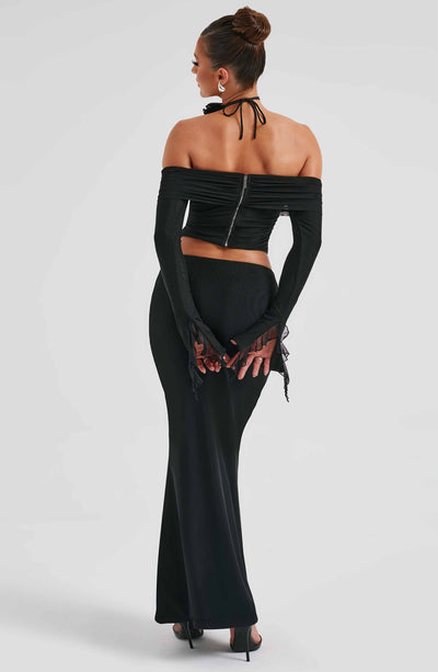 Deema Maxi Skirt - Black Skirt Babyboo Fashion Premium Exclusive Design