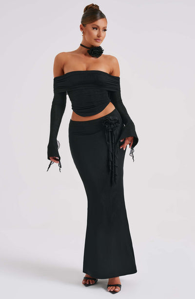 Deema Maxi Skirt - Black Skirt XS Babyboo Fashion Premium Exclusive Design