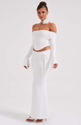 Deema Maxi Skirt - Ivory Skirt Babyboo Fashion Premium Exclusive Design