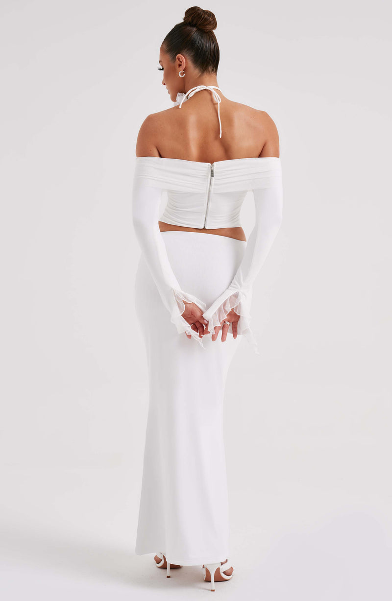 Deema Maxi Skirt - Ivory Skirt Babyboo Fashion Premium Exclusive Design