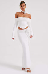 Deema Maxi Skirt - Ivory Skirt Babyboo Fashion Premium Exclusive Design