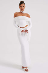 Deema Maxi Skirt - Ivory Skirt Babyboo Fashion Premium Exclusive Design