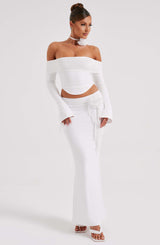 Deema Maxi Skirt - Ivory Skirt Babyboo Fashion Premium Exclusive Design