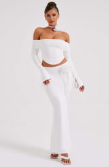 Deema Maxi Skirt - Ivory Skirt Babyboo Fashion Premium Exclusive Design