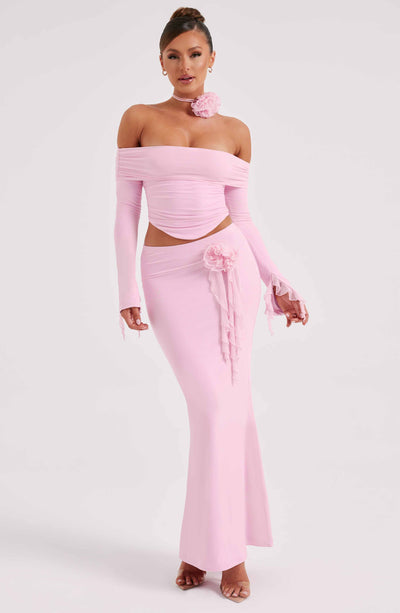 Deema Maxi Skirt - Pink Skirt Babyboo Fashion Premium Exclusive Design