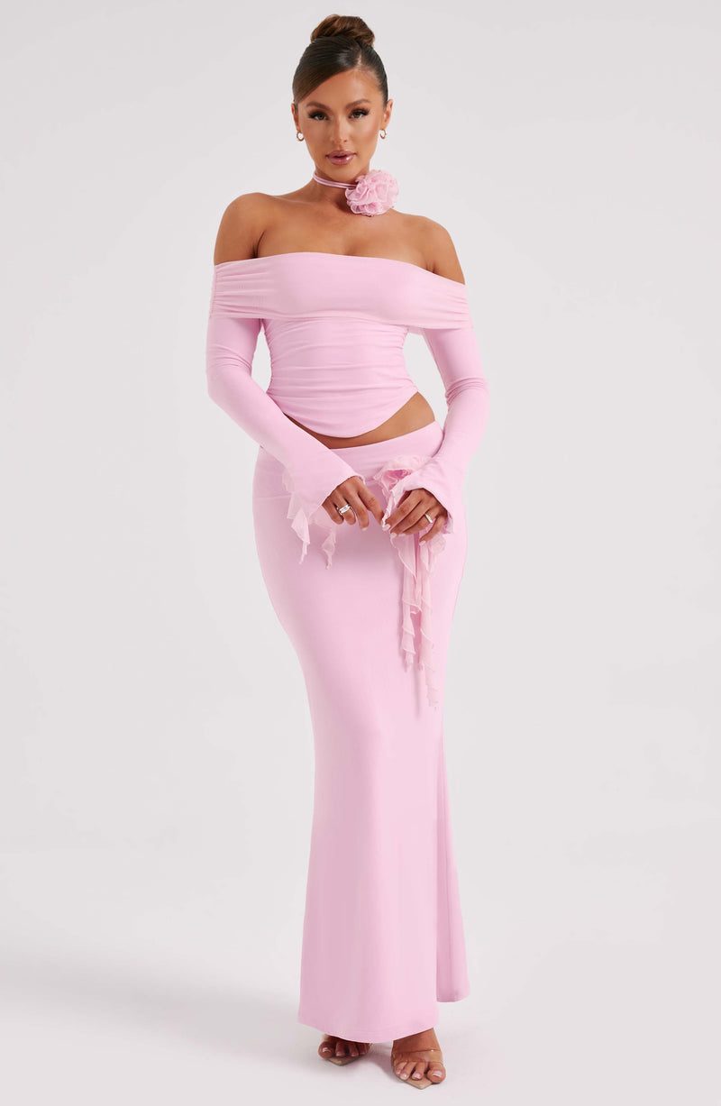 Deema Maxi Skirt - Pink Skirt Babyboo Fashion Premium Exclusive Design