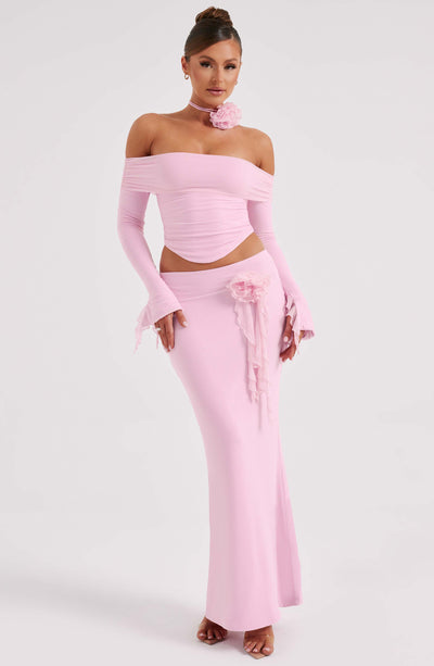 Deema Maxi Skirt - Pink Skirt Babyboo Fashion Premium Exclusive Design