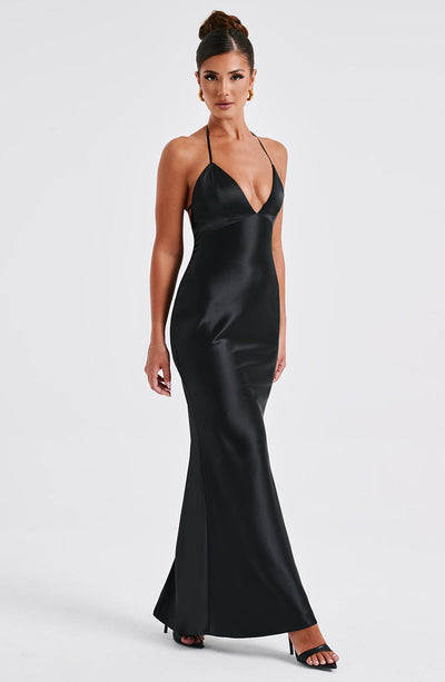 Shop Formal Dress - Delphine Maxi Dress - Black fifth image