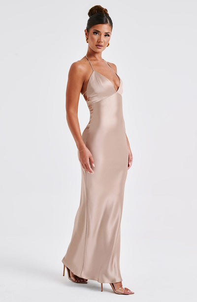 Shop Formal Dress - Delphine Maxi Dress - Champagne third image