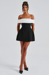 Delta Mini Dress - Black/White Dress Babyboo Fashion Premium Exclusive Design