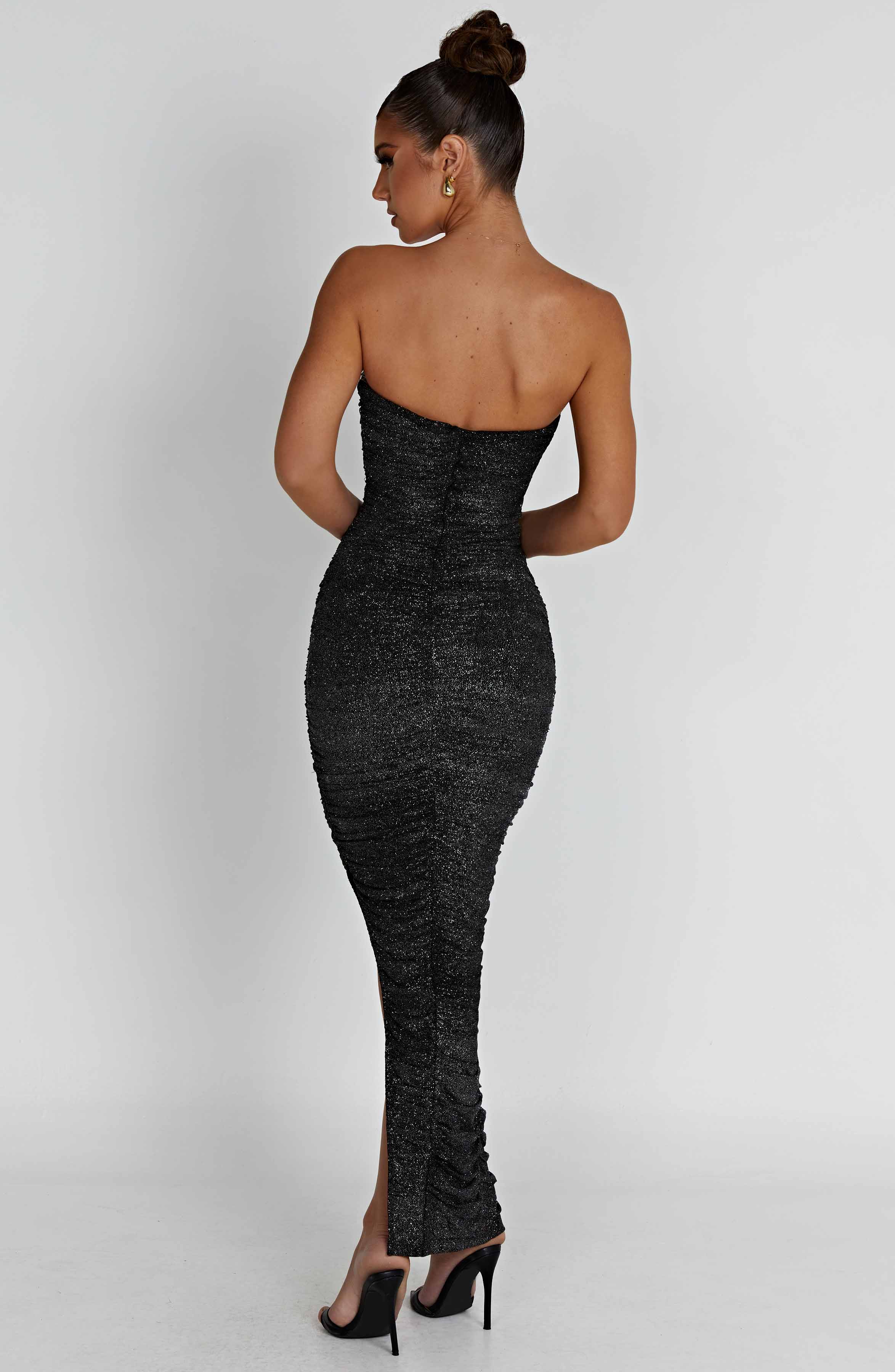 Demi Maxi Dress - Black Sparkle – BABYBOO