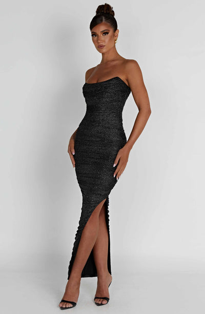 Shop Formal Dress - Demi Maxi Dress - Black Sparkle secondary image
