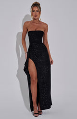 Dhalia Maxi Dress - Black Sparkle Dress Babyboo Fashion Premium Exclusive Design