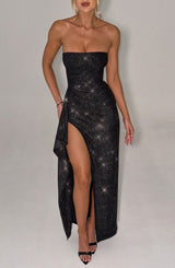 Dhalia Maxi Dress - Black Sparkle Dress XS Babyboo Fashion Premium Exclusive Design