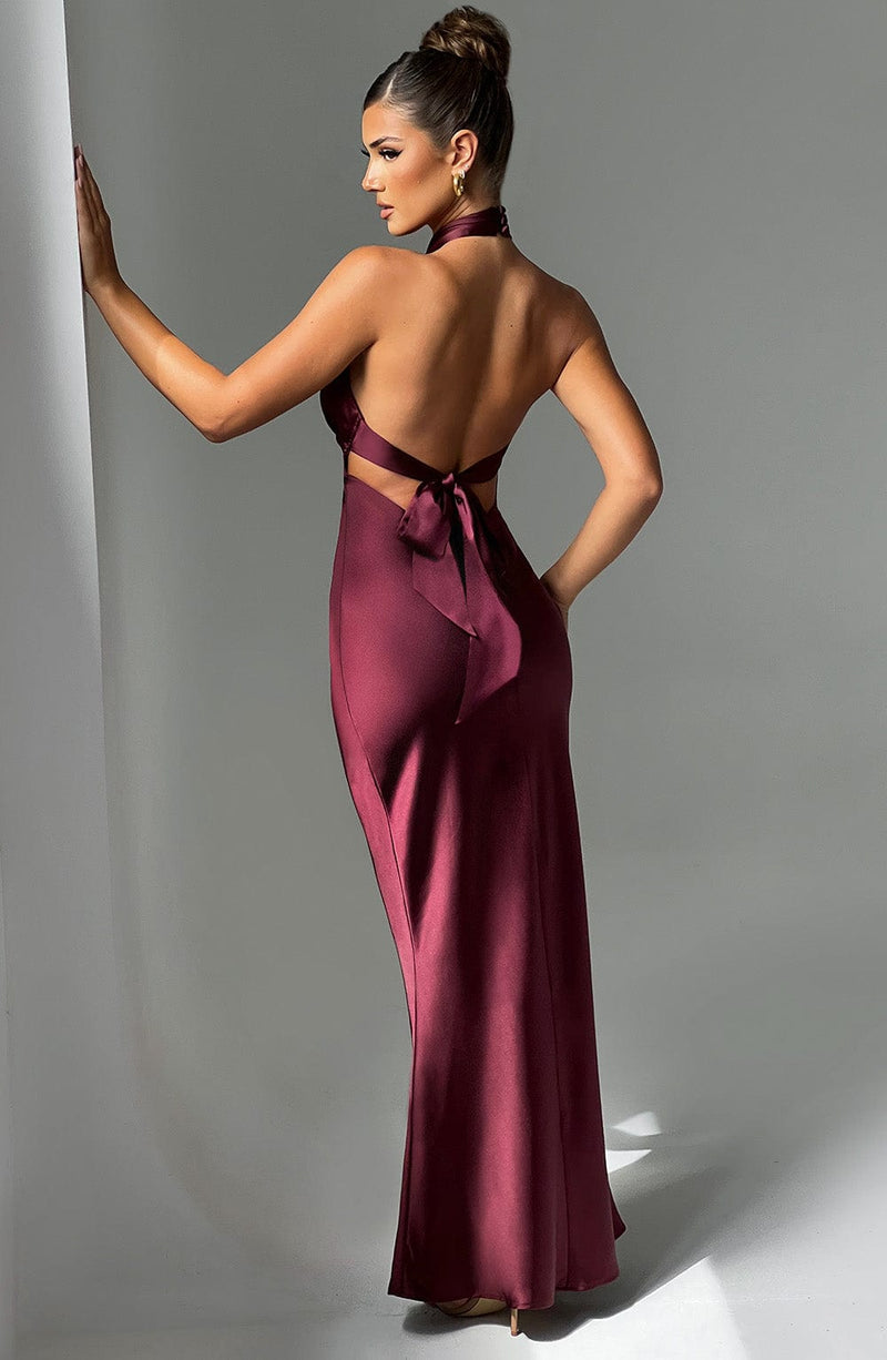 Dimitra Maxi Dress - Burgundy Dress Babyboo Fashion Premium Exclusive Design