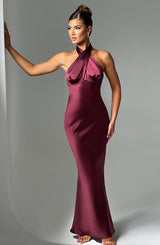 Dimitra Maxi Dress - Burgundy Dress Babyboo Fashion Premium Exclusive Design