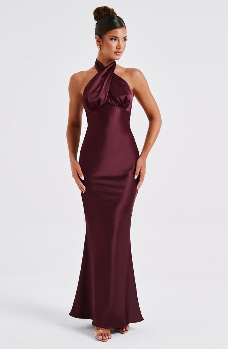 Dimitra Maxi Dress - Burgundy Dress Babyboo Fashion Premium Exclusive Design