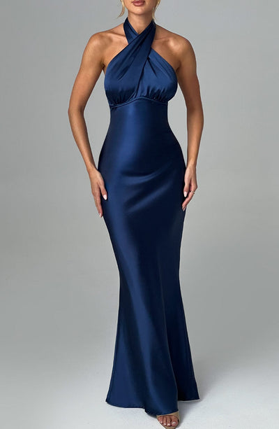 Shop Formal Dress - Dimitra Maxi Dress - Navy sixth image