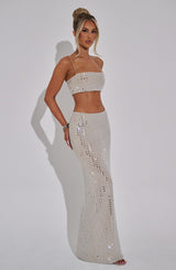 Dimity Maxi Skirt - Nude Skirt Babyboo Fashion Premium Exclusive Design