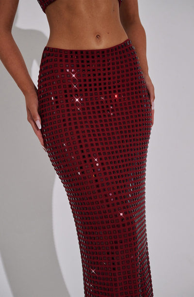 Dimity Maxi Skirt - Wine Skirt Babyboo Fashion Premium Exclusive Design