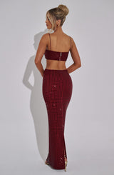 Dimity Maxi Skirt - Wine Skirt Babyboo Fashion Premium Exclusive Design