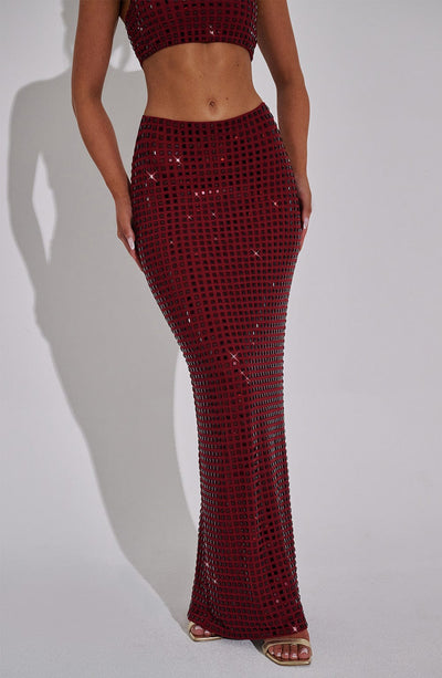 Dimity Maxi Skirt - Wine Skirt Babyboo Fashion Premium Exclusive Design