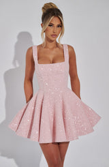 Dorothy Mini Dress - Blush Dress Babyboo Fashion Premium Exclusive Design