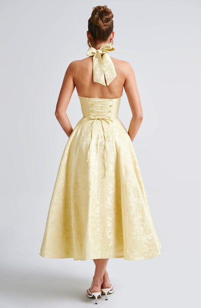 Effie Midi Dress - Lemon Dress Babyboo Fashion Premium Exclusive Design