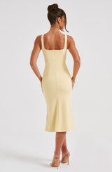 Elaine Midi Dress - Lemon Dress Babyboo Fashion Premium Exclusive Design