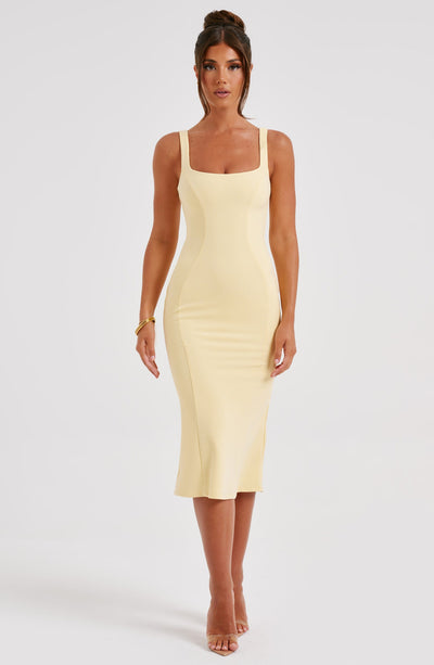 Elaine Midi Dress - Lemon Dress Babyboo Fashion Premium Exclusive Design