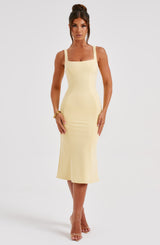 Elaine Midi Dress - Lemon Dress XS Babyboo Fashion Premium Exclusive Design