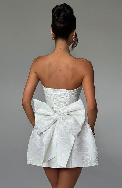 Elenora Mini Dress - Ivory Dress Babyboo Fashion Premium Exclusive Design