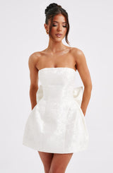 Elenora Mini Dress - Ivory Dress XS Babyboo Fashion Premium Exclusive Design