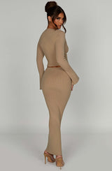 Elia Maxi Skirt - Beige Skirt Babyboo Fashion Premium Exclusive Design