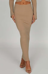 Elia Maxi Skirt - Beige Skirt Babyboo Fashion Premium Exclusive Design