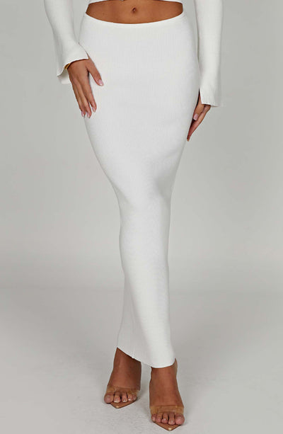 Elia Maxi Skirt - White Skirt Babyboo Fashion Premium Exclusive Design