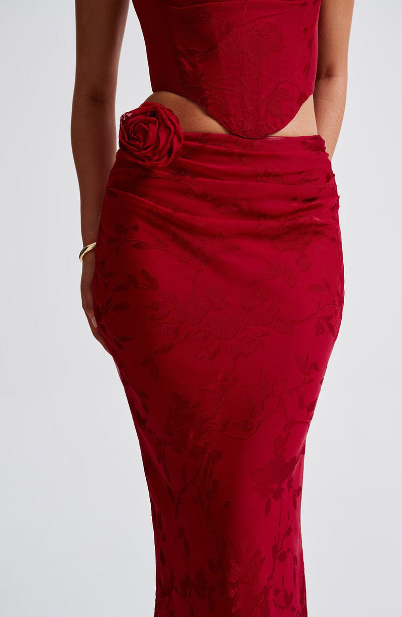 Elizabeth Maxi Skirt - Red Skirt Babyboo Fashion Premium Exclusive Design