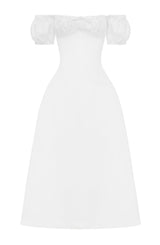 Elora Midi Dress - Ivory Dress Babyboo Fashion Premium Exclusive Design