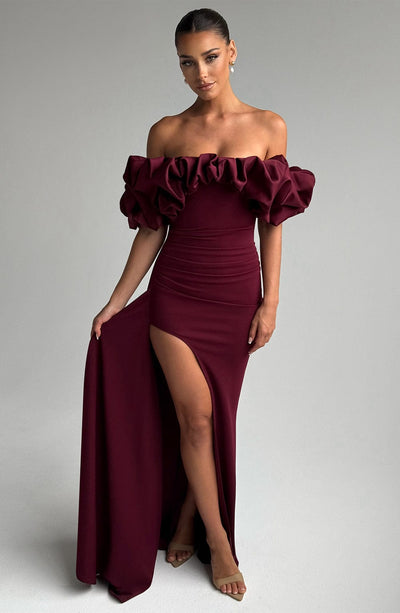 Elsie Maxi Dress - Cherry Lacquer Dress Babyboo Fashion Premium Exclusive Design