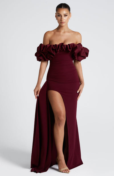 Elsie Maxi Dress - Cherry Lacquer Dress Babyboo Fashion Premium Exclusive Design