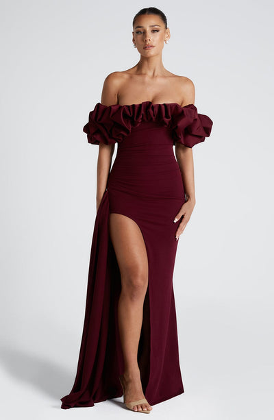 Elsie Maxi Dress - Cherry Lacquer Dress Babyboo Fashion Premium Exclusive Design