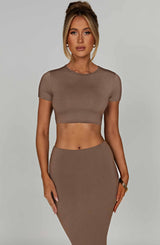 Eve Top - Mocha Tops Babyboo Fashion Premium Exclusive Design