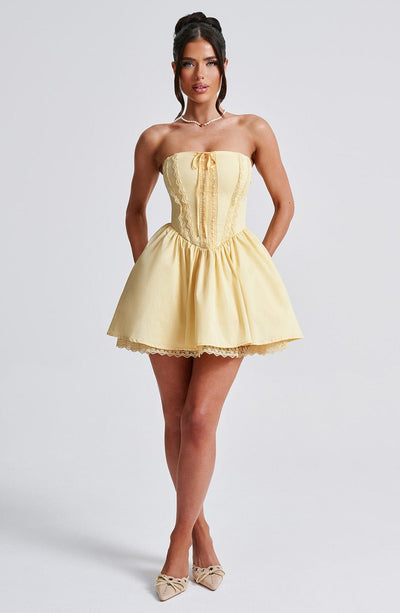 Evie Mini Dress - Lemon Dress Babyboo Fashion Premium Exclusive Design