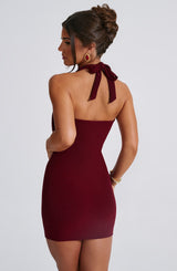 Fallon Mini Dress - Burgundy Dress Babyboo Fashion Premium Exclusive Design