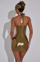 Fallon Mini Dress - Gold Dress Babyboo Fashion Premium Exclusive Design