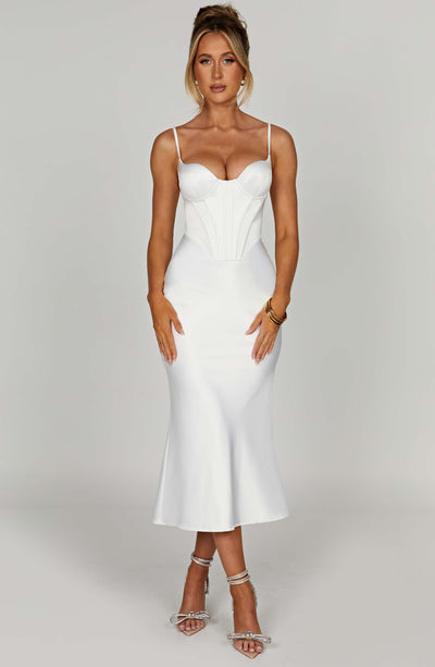 Collective Dress - Farrah Midi Dress - Ivory fifth image