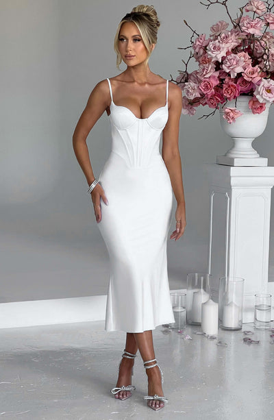 Shop Formal Dress - Farrah Midi Dress - Ivory secondary image